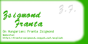 zsigmond franta business card